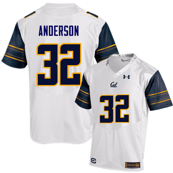 Men #32 Jacob Anderson Cal Bears (California Golden Bears College) Football Jerseys Sale-White - Click Image to Close